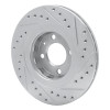 R1 90-93 Volkswagen Passat (USA/Canada) Front Left Drilled & Slotted Silver Brake Rotor