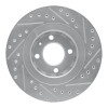 R1 90-93 Volkswagen Passat (USA/Canada) Front Left Drilled & Slotted Silver Brake Rotor