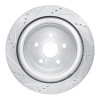 R1 16-22 Lexus RX350 Rear Right Drilled & Slotted Silver Brake Rotor