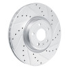 R1 18-25 Audi SQ5 Sportback Front Right Drilled & Slotted Silver Brake Rotor