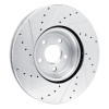 R1 18-25 Audi SQ5 Sportback Front Right Drilled & Slotted Silver Brake Rotor