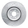 R1 18-25 Audi SQ5 Sportback Front Right Drilled & Slotted Silver Brake Rotor