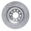 R1 16-25 Audi Q3 Rear Left Drilled & Slotted Silver Brake Rotor