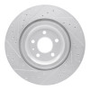 R1 17-25 Audi S8 Rear Right Drilled & Slotted Silver Brake Rotor