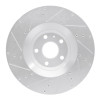R1 12-15 Audi TTS Quattro Front Right Drilled & Slotted Silver Brake Rotor