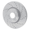 R1 11-17 Audi A5 Front Right Drilled & Slotted Silver Brake Rotor