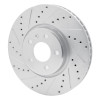 R1 11-17 Audi Q5 (Mexico) Front Left Drilled & Slotted Silver Brake Rotor