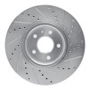 R1 11-17 Audi Q5 (Mexico) Front Left Drilled & Slotted Silver Brake Rotor