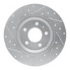 R1 08-25 Audi Q5 (USA/Canada Excl Hybrid) Rear Right Drilled & Slotted Silver Brake Rotor