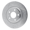 R1 08-25 Audi Q5 (USA/Canada Excl Hybrid) Rear Left Drilled & Slotted Silver Brake Rotor