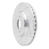 R1 08-12 Audi Q5 (Mexico) Front Left Drilled & Slotted Silver Brake Rotor