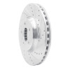 R1 08-12 Audi Q5 (USA/Canada Excl Hybrid) Front Right Drilled & Slotted Silver Brake Rotor