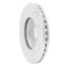 R1 08-12 Audi Q5 (USA/Canada Excl Hybrid) Front Right Drilled & Slotted Silver Brake Rotor