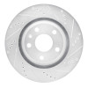 R1 08-15 Audi TT Quattro Rear Right Drilled & Slotted Silver Brake Rotor
