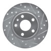 R1 08-15 Audi TT Rear Right Drilled & Slotted Silver Brake Rotor