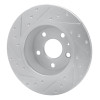 R1 08-15 Audi TT Rear Right Drilled & Slotted Silver Brake Rotor