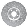 R1 05-11 Audi A6 (USA/Canada) Front Left Drilled & Slotted Silver Brake Rotor