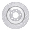 R1 04-18 Audi A8 Rear Right Drilled & Slotted Silver Brake Rotor