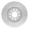 R1 97-06 Audi A6 (USA/Canada) Front Left Drilled & Slotted Silver Brake Rotor