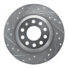 R1 05-11 Audi A6 Quattro Rear Left Drilled & Slotted Silver Brake Rotor