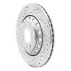 R1 04-10 Audi A8 Rear Left Drilled & Slotted Silver Brake Rotor