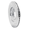 R1 04-10 Audi A8 Rear Left Drilled & Slotted Silver Brake Rotor