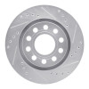 R1 04-05 Audi ALLROAD Rear Right Drilled & Slotted Silver Brake Rotor