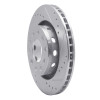 R1 04-05 Audi ALLROAD Rear Right Drilled & Slotted Silver Brake Rotor