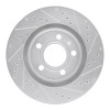 R1 04-09 Audi S4 Rear Right Drilled & Slotted Silver Brake Rotor