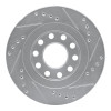 R1 04-05 Audi ALLROAD Rear Left Drilled & Slotted Silver Brake Rotor