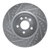 R1 04-09 Audi S4 Front Left Drilled & Slotted Silver Brake Rotor