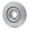 R1 04-09 Audi S4 Front Left Drilled & Slotted Silver Brake Rotor