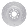 R1 01-03 Audi S8 Front Right Drilled & Slotted Silver Brake Rotor