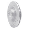 R1 01-03 Audi S8 Front Right Drilled & Slotted Silver Brake Rotor