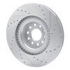 R1 01-03 Audi S8 Front Left Drilled & Slotted Silver Brake Rotor