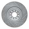 R1 01-03 Audi S8 Front Left Drilled & Slotted Silver Brake Rotor