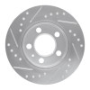 R1 01-06 Audi TT Quattro Rear Right Drilled & Slotted Silver Brake Rotor