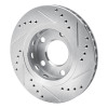 R1 00-02 Audi S4 Rear Left Drilled & Slotted Silver Brake Rotor