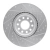 R1 99-04 Audi A6 Quattro Front Left Drilled & Slotted Silver Brake Rotor