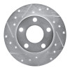 R1 99-05 Audi A6 Quattro Rear Left Drilled & Slotted Silver Brake Rotor EDZ-73022L