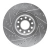 R1 00-03 Audi A8 Front Right Drilled & Slotted Silver Brake Rotor