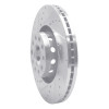 R1 00-03 Audi A8 Front Left Drilled & Slotted Silver Brake Rotor