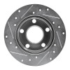 R1 98-01 Audi A6 Quattro Rear Right Drilled & Slotted Silver Brake Rotor