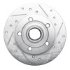 R1 96-08 Audi A4 (Mexico) Rear Right Drilled & Slotted Silver Brake Rotor