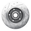 R1 96-08 Audi A4 (Mexico) Rear Right Drilled & Slotted Silver Brake Rotor