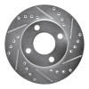 R1 90-91 Audi 90 Quattro Front Right Drilled & Slotted Silver Brake Rotor