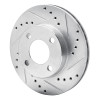 R1 90-91 Audi 90 Quattro Front Right Drilled & Slotted Silver Brake Rotor