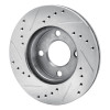 R1 90-91 Audi 90 Quattro Front Right Drilled & Slotted Silver Brake Rotor