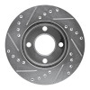 R1 90-91 Audi 90 Quattro Front Right Drilled & Slotted Silver Brake Rotor