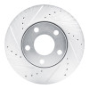 R1 90-97 Audi V8 Quattro Front Left Drilled & Slotted Silver Brake Rotor
